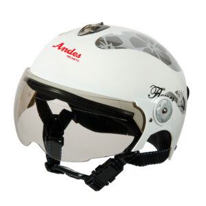 Mũ Bảo Hiểm Nửa Đầu Có Kính Andes 3S108ME-Tem Bóng-S2