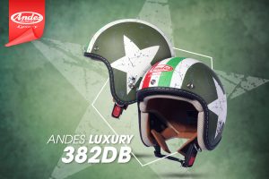 mũ bảo hiểm 3/4 andes luxury 382db