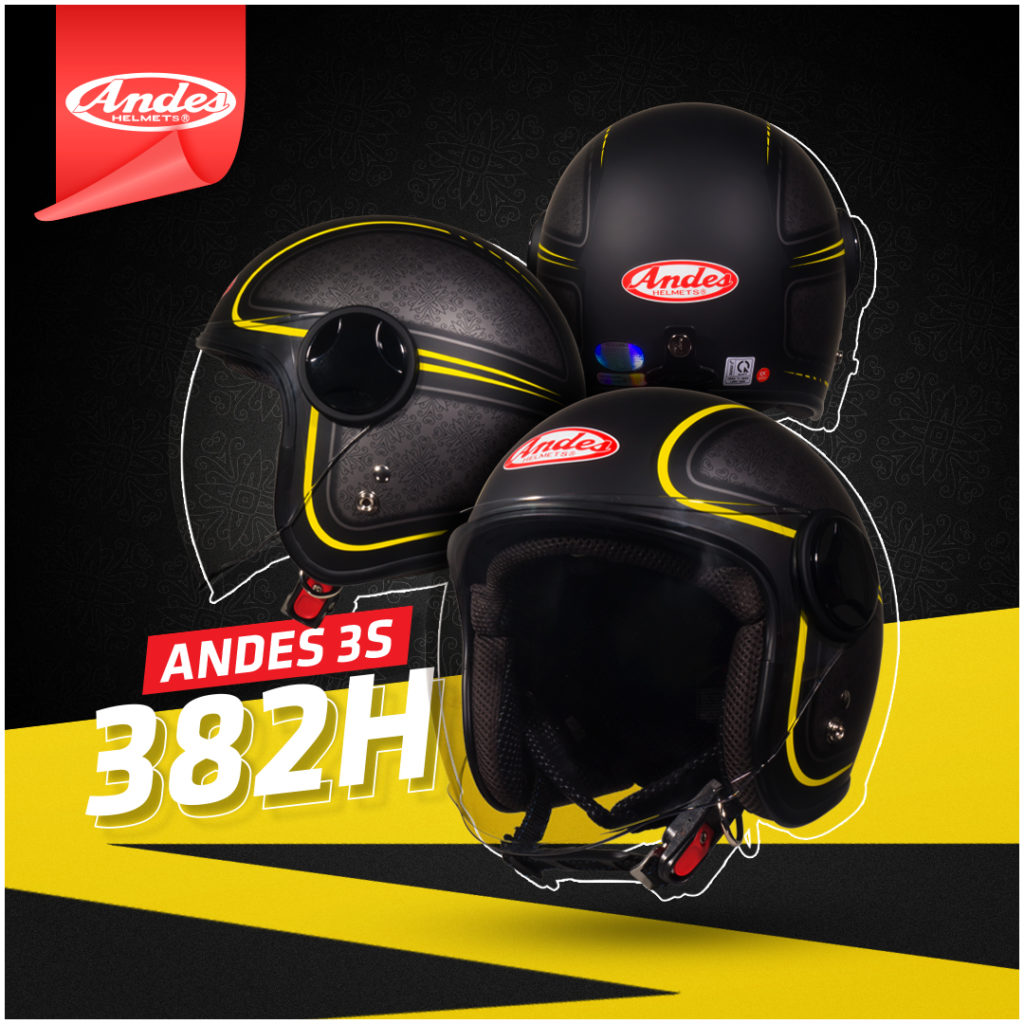 mũ bảo hiểm 3/4 đầu andes
