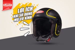 mũ bảo hiểm có kính andes