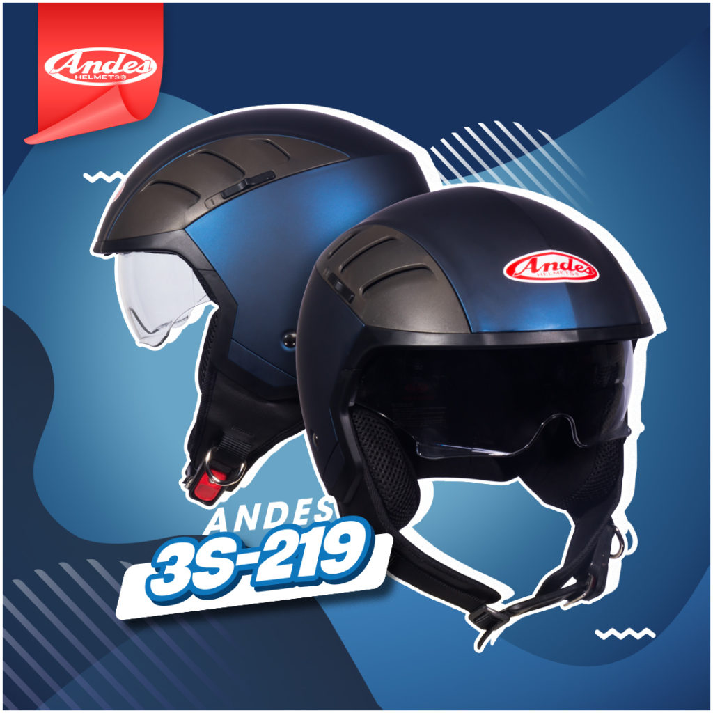 mũ bảo hiểm có kính andes